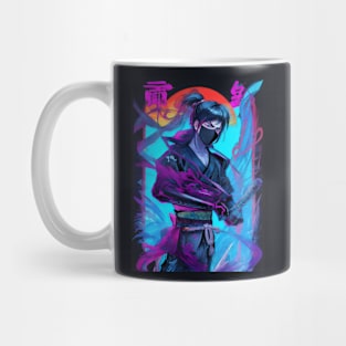 Neon  male samurai Mug